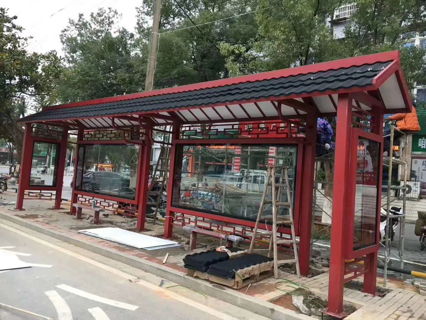 不锈钢候车亭来图定制