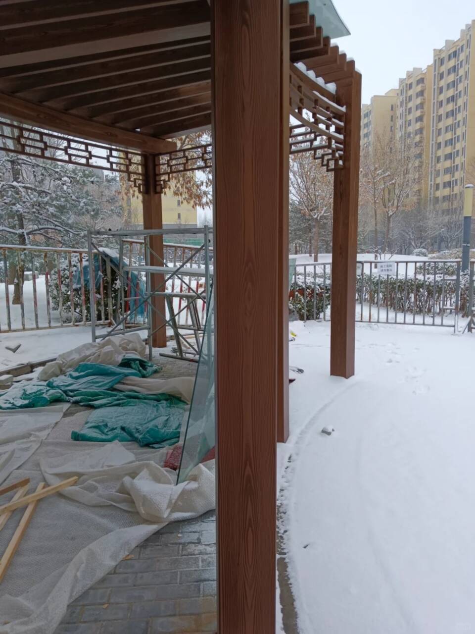水性环保木纹漆，凉亭花架木纹漆，仿木纹漆全包施工价格