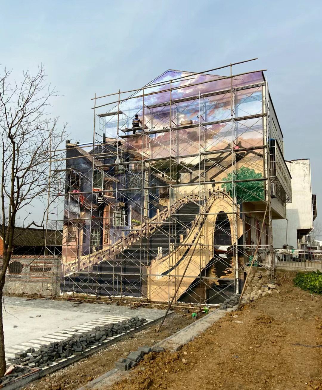 墙面彩绘墙体手绘壁画师团队