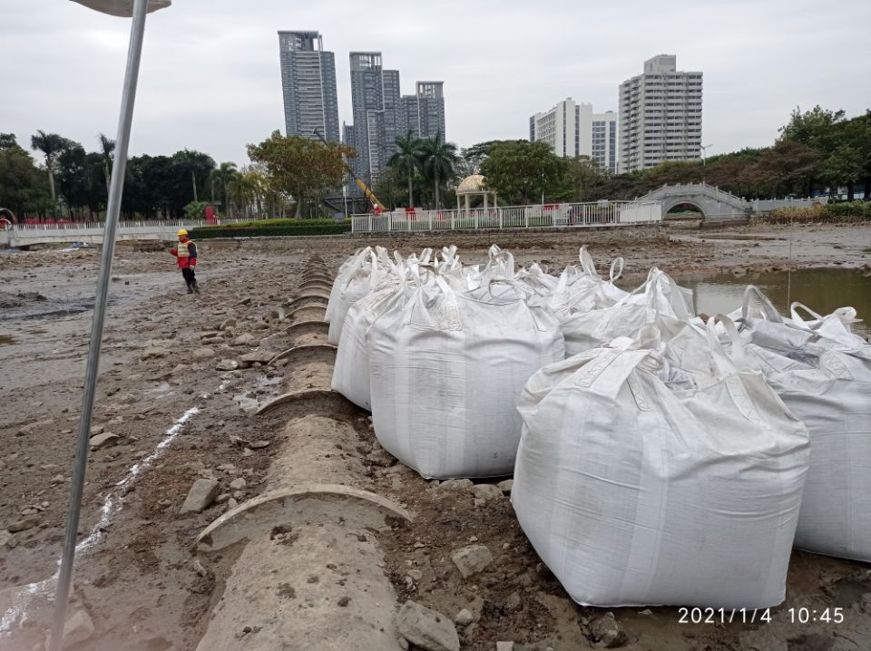淤泥就地固化剂河湖疏浚固化高清图